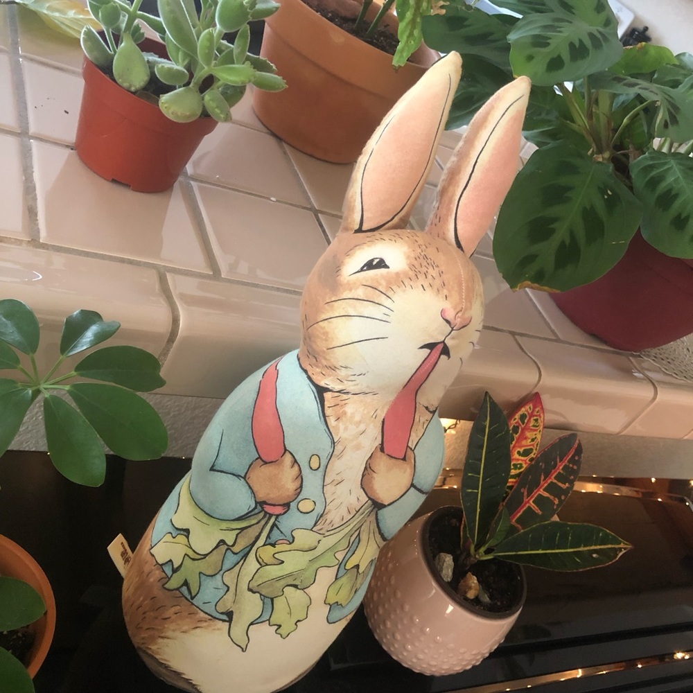 Peter Rabbit 1991 Vintage Nursery Door Stop